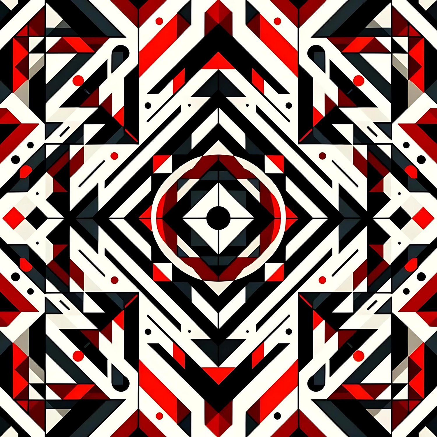 Crimson Noir Geometrics