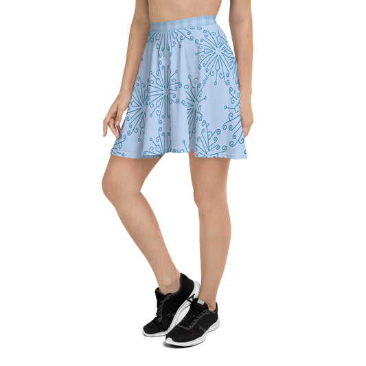 Blue Flakes Skater Skirt