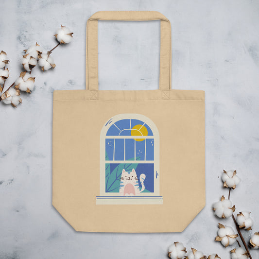 Cat & House Eco Tote Bag