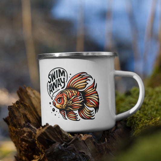 Swim Away! Enamel Mug