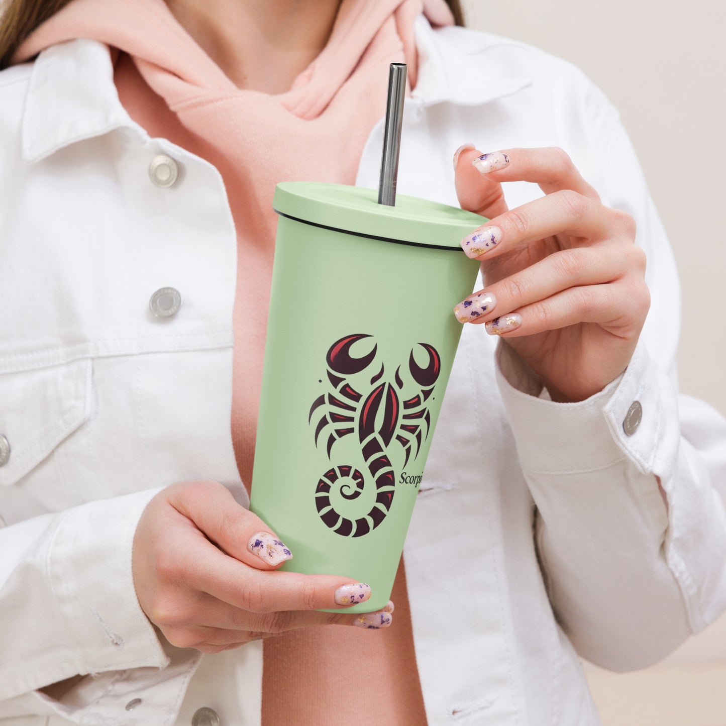Scorpio Insulated tumbler with a straw