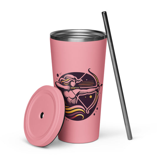 Adventor Insulated tumbler with a straw