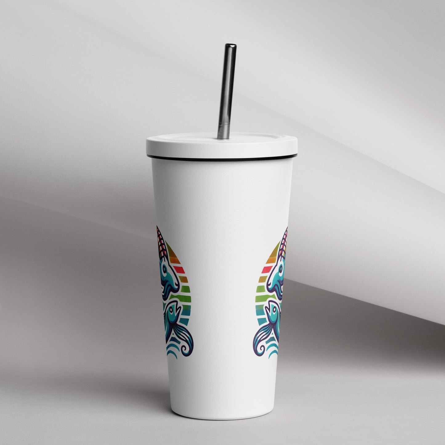 Perfector Insulated tumbler with a straw