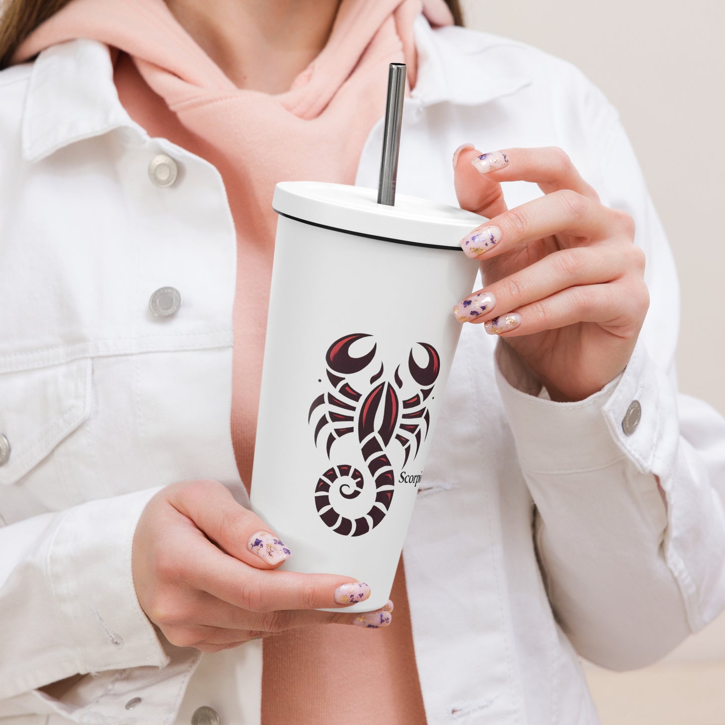 Scorpio Insulated tumbler with a straw