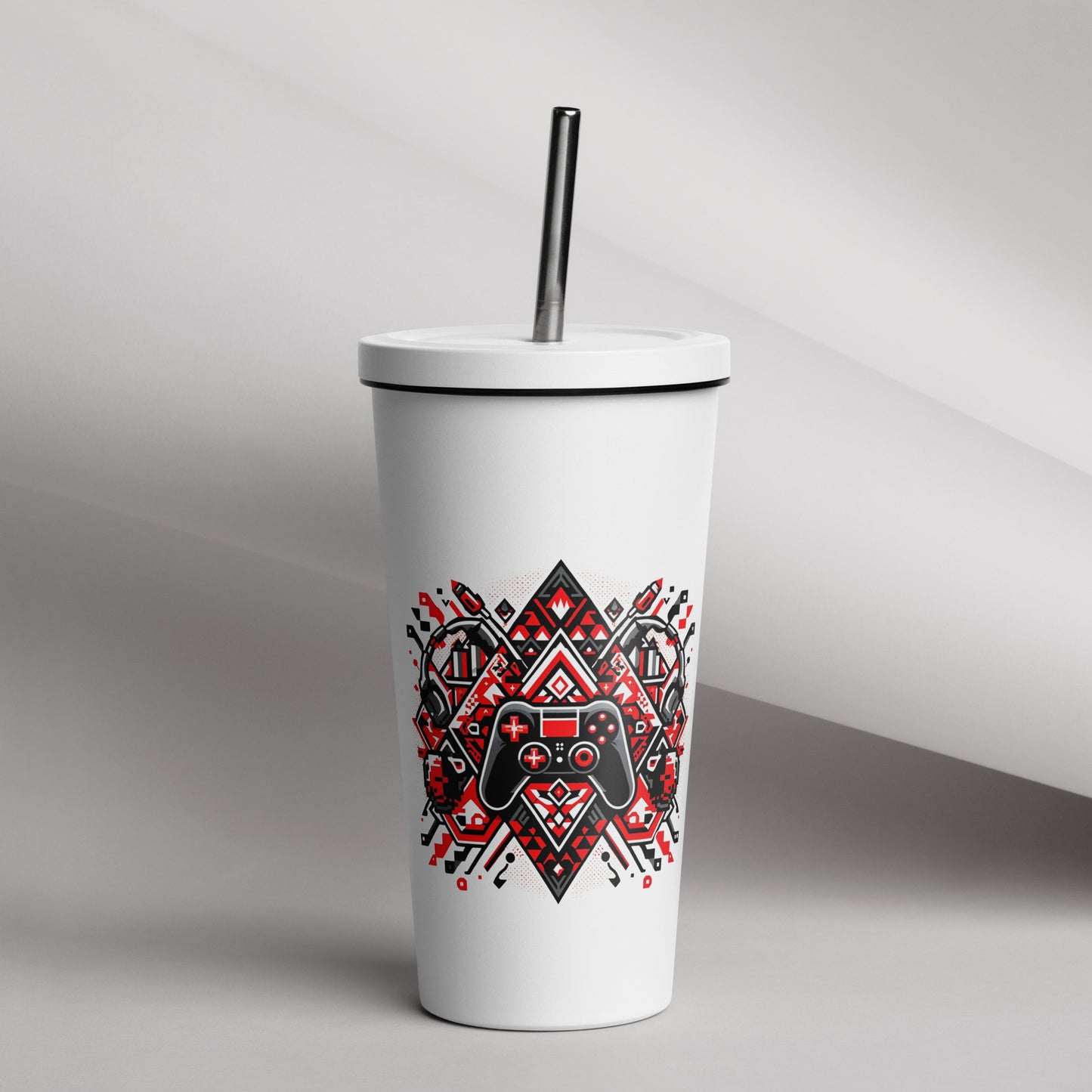 Gamer's vibe Insulated tumbler with a straw