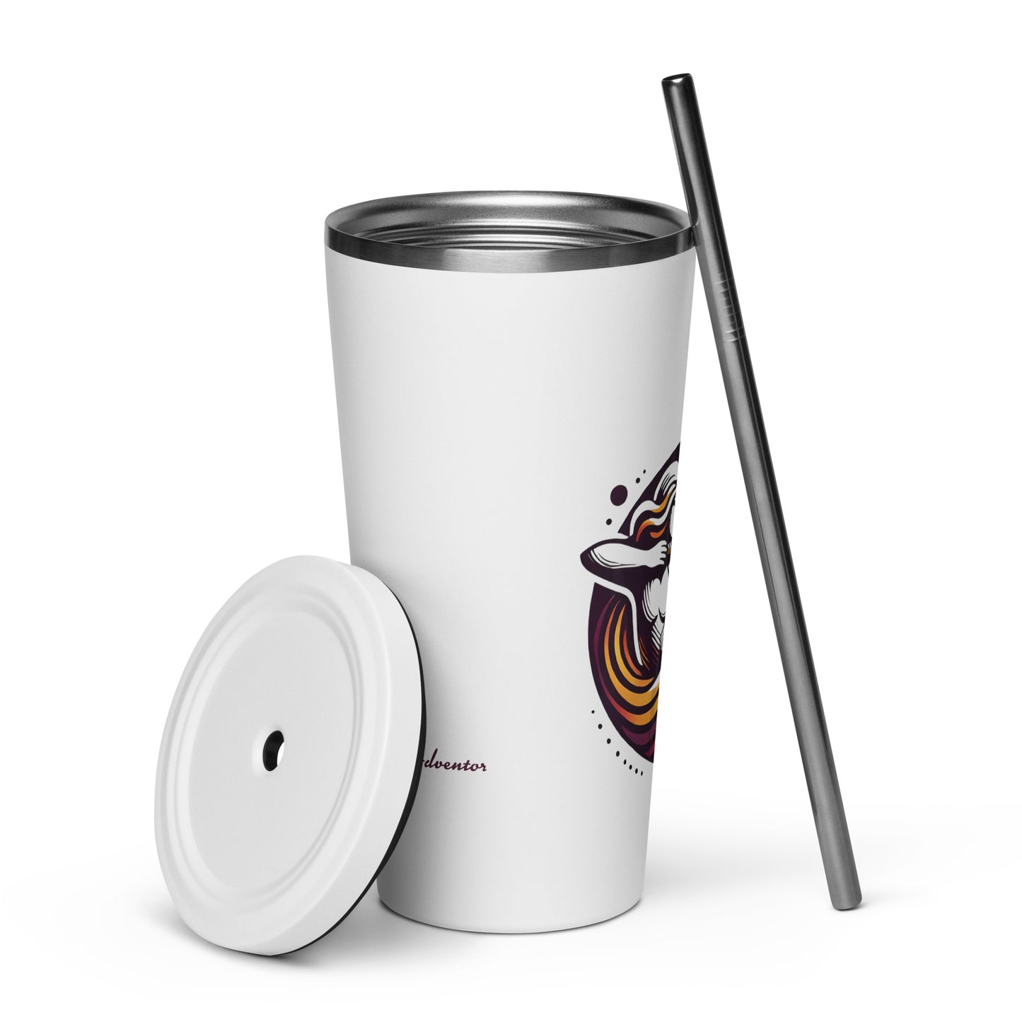 Adventor Insulated tumbler with a straw