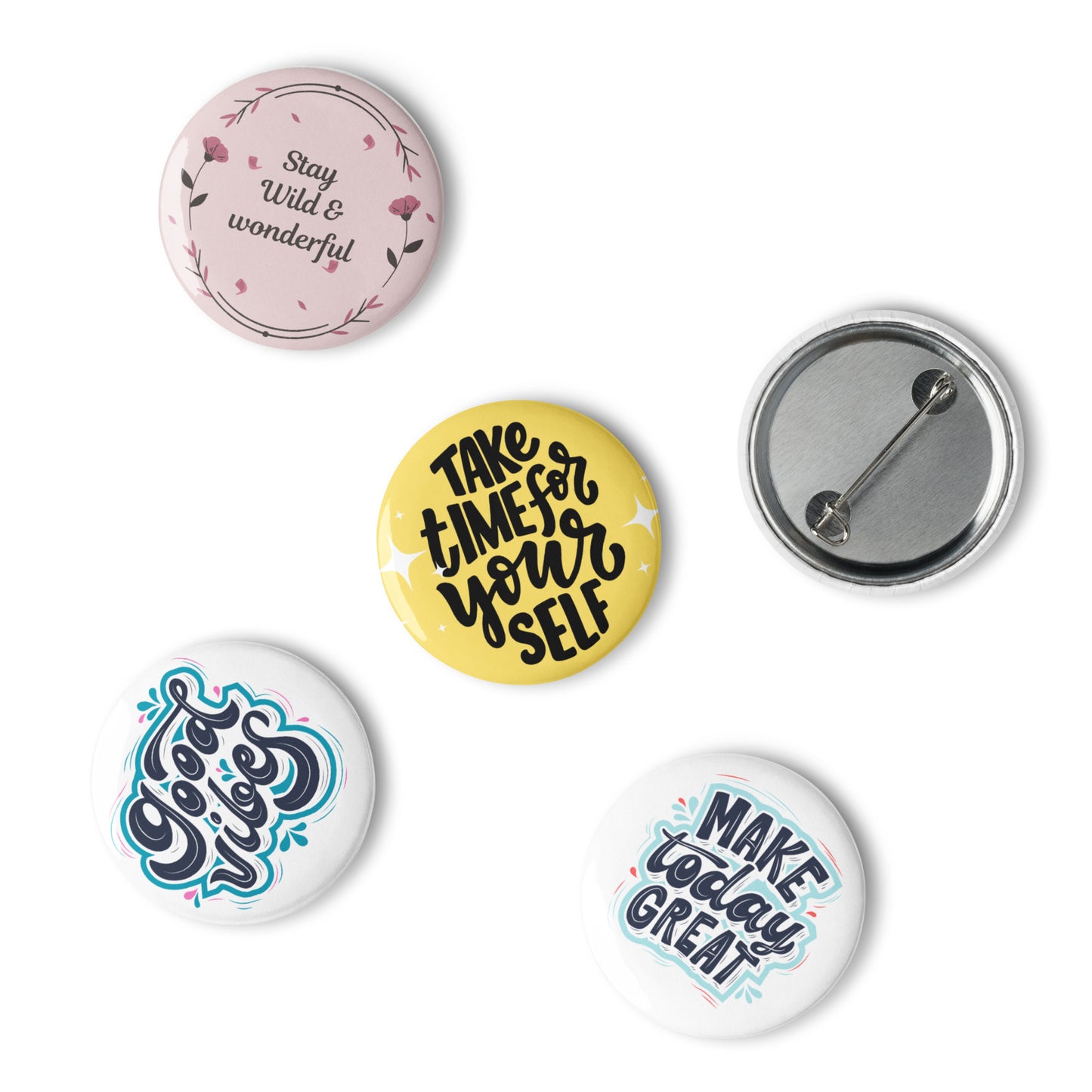 Daily Motivational Pin Buttons