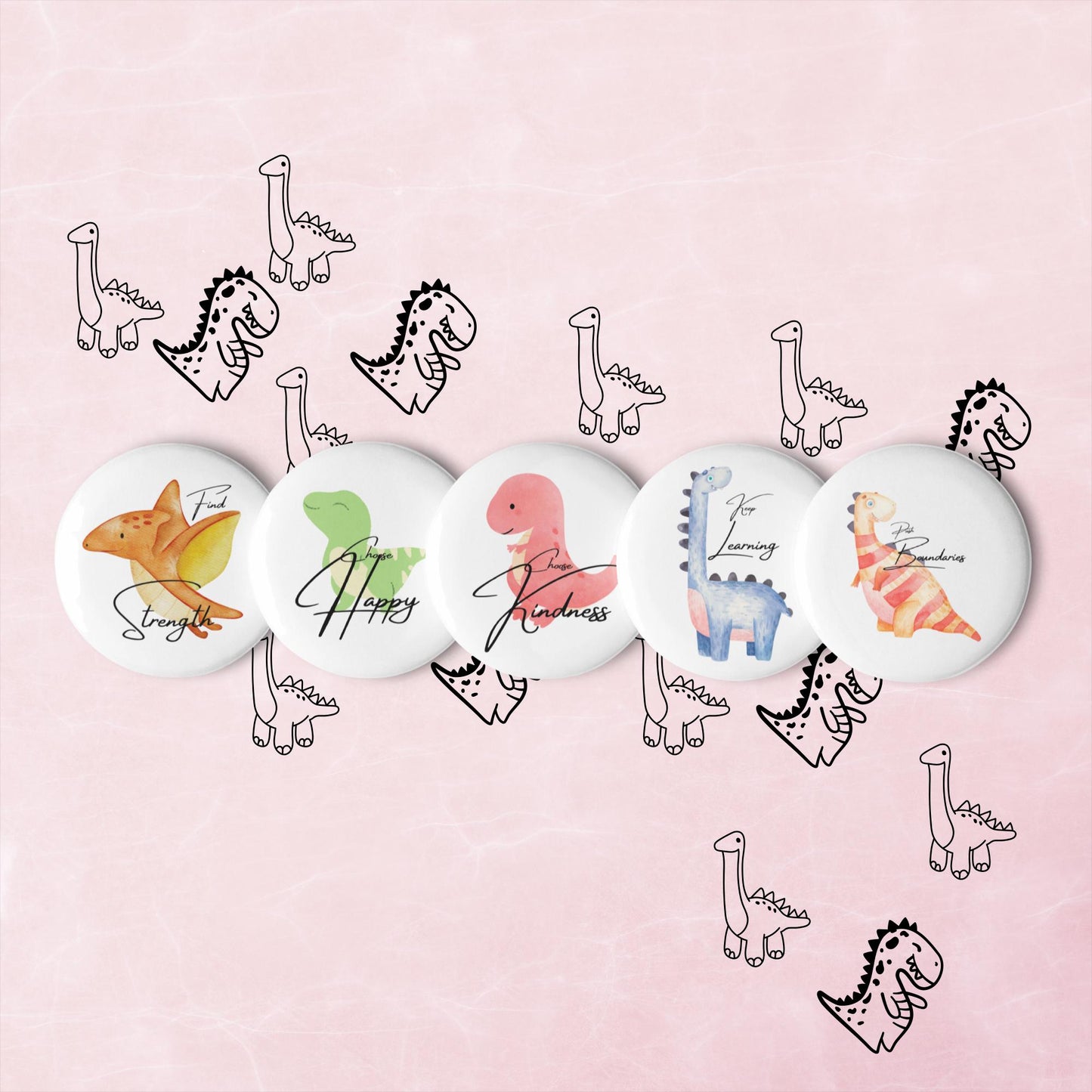 Dinos! Set of pin buttons