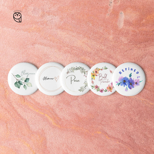 "Stylish" Set of pin buttons