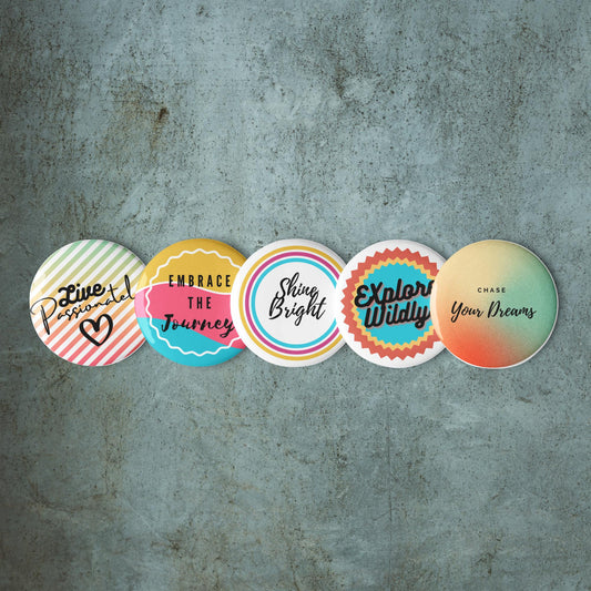 Vibes! Set of pin buttons