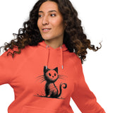 Black Cat! Unisex eco raglan hoodie