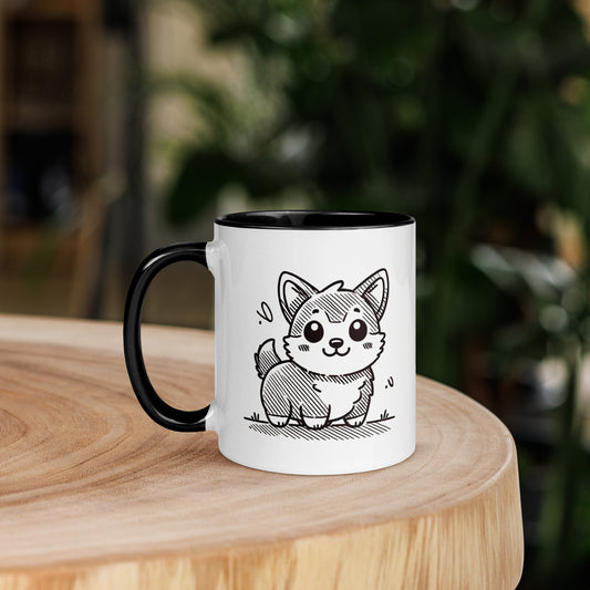 Corgi Cuteness Mug with Color Inside