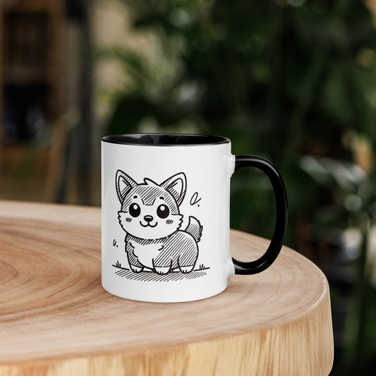 Corgi Cuteness Mug with Color Inside