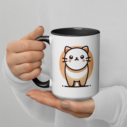 Sunset Kitty Mug with Color Inside