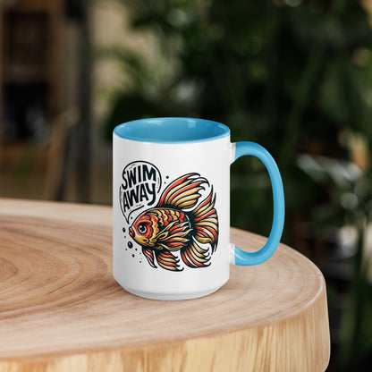 Swim Away! Mug with Color Inside
