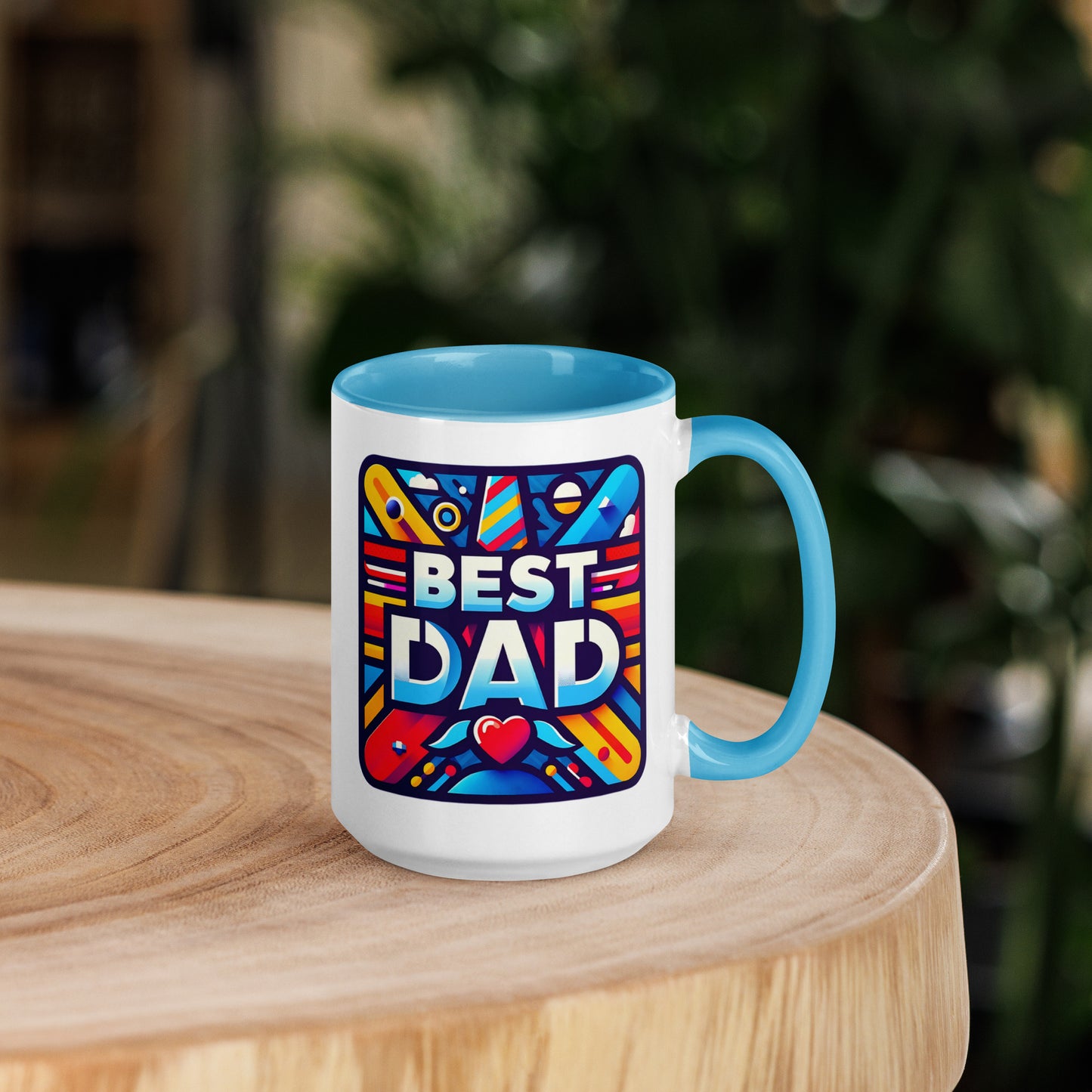 Best Dad! Mug with Color Inside
