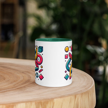 Retro weave Mug with Color Inside