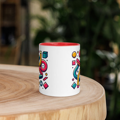 Retro weave Mug with Color Inside