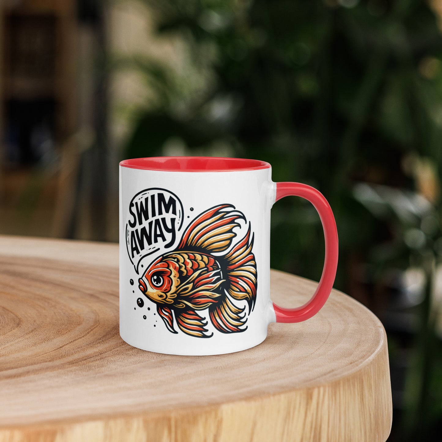 Swim Away! Mug with Color Inside