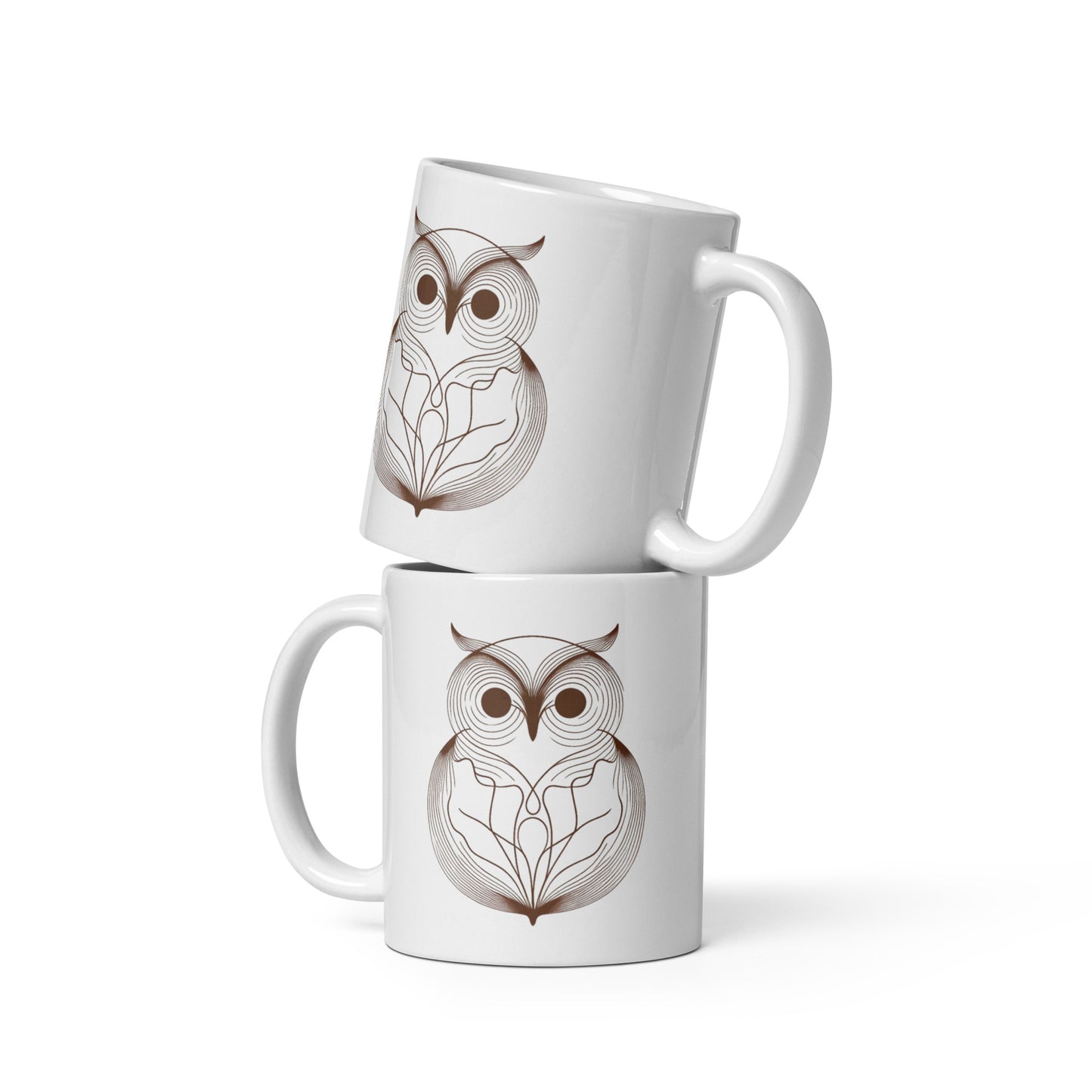 OakenOwl#1 White glossy mug