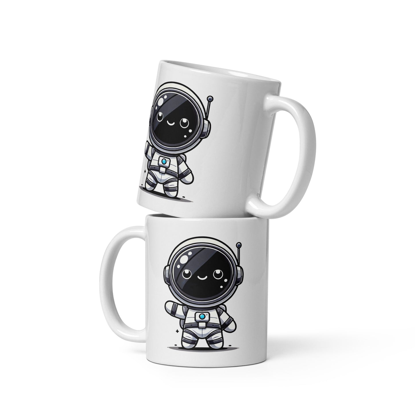 Starry White glossy mug