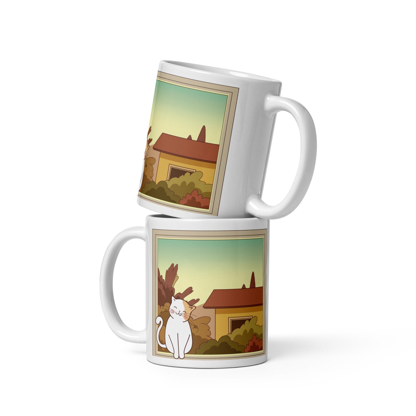 Sunset & Cat  mug