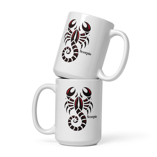 Scorpio White glossy mug