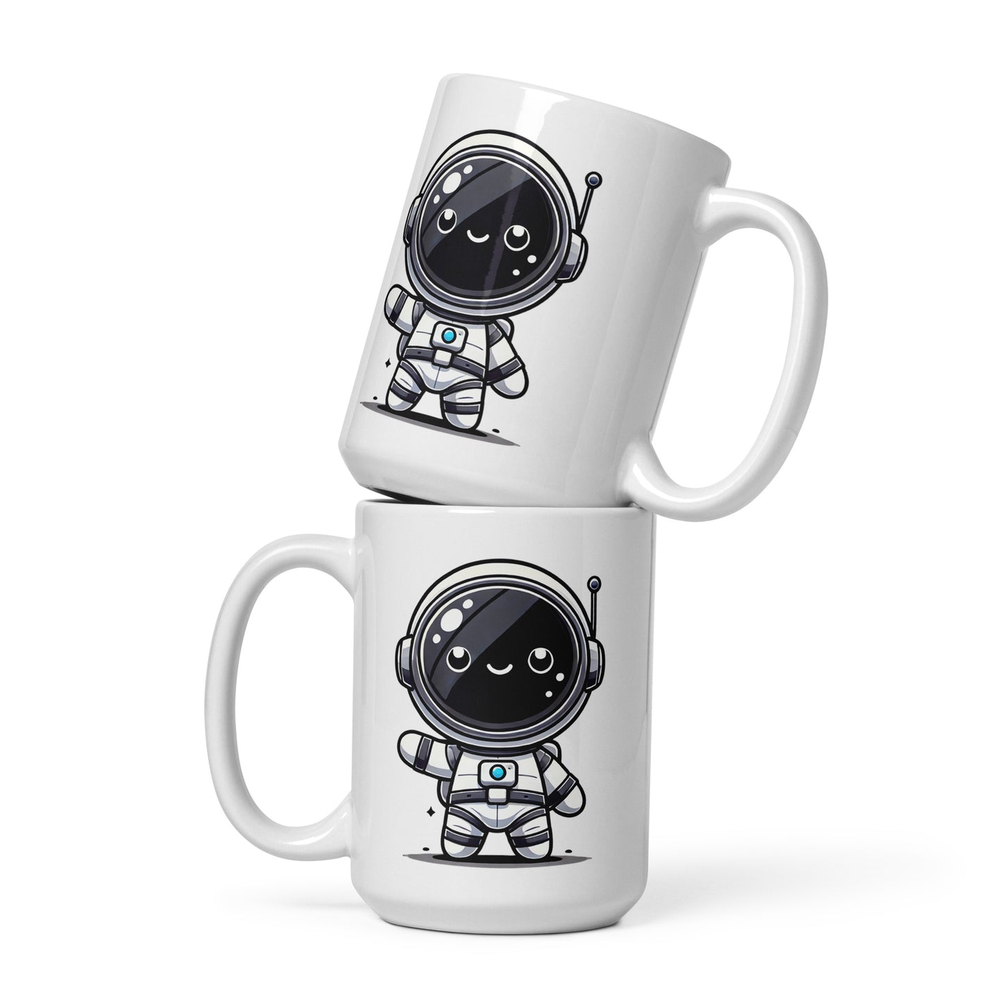 Starry White glossy mug