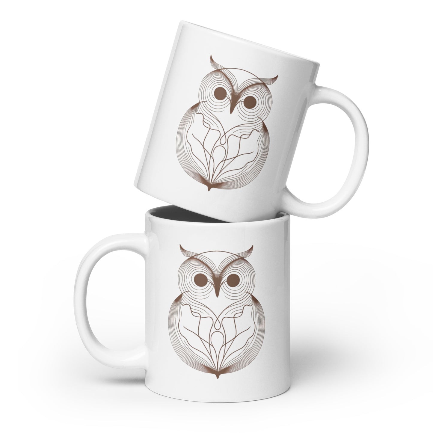 OakenOwl#1 White glossy mug