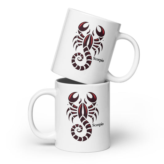 Scorpio White glossy mug