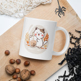 Bubble Tea Cat White glossy mug